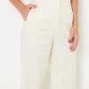 Pantalon Droit Taille Haute En Lin Femme Papyrus | Pantalons Camaieu Femme -Vêtements Femme Soldes pantalon droit taille haute en lin femme papyrus pantalons camaieu femme 1
