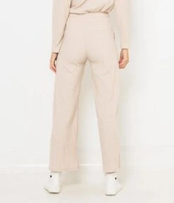 Pantalon En Maille Côtelé Femme  Beige Clair Chine | Pantalons Camaieu Femme -Vêtements Femme Soldes pantalon en maille cc3b4telc3a9 femmec2a0 beige clair chine pantalons camaieu femme 3