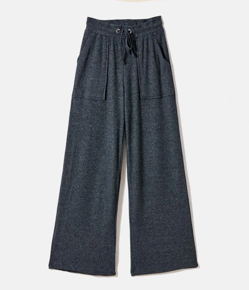 Pantalon En Maille Côtelé Femme Blue Graphite | Pantalons Camaieu Femme 9 Pantalon En Maille Côtelé Femme Blue Graphite | Pantalons Camaieu Femme – Image 7