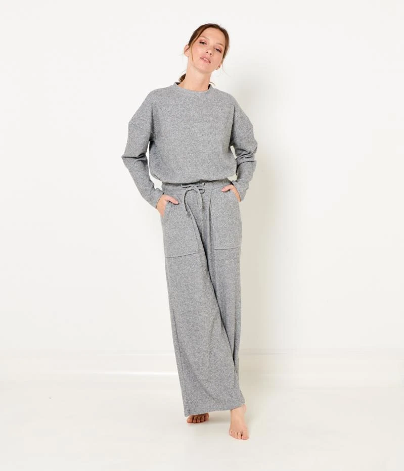 Pantalon En Maille Côtelé Femme Gris Clair Chine | Pantalons Camaieu Femme 6 Pantalon En Maille Côtelé Femme Gris Clair Chine | Pantalons Camaieu Femme – Image 4