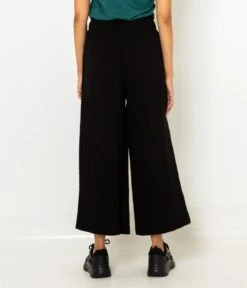 Pantalon Large Écourté Femme Noir | Pantalons Camaieu Femme -Vêtements Femme Soldes pantalon large c3a9courtc3a9 femme noir pantalons camaieu femme 3