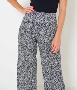 Pantalon Large Élastique Fleuri Femme Liberty Nb | Pantalons Camaieu Femme