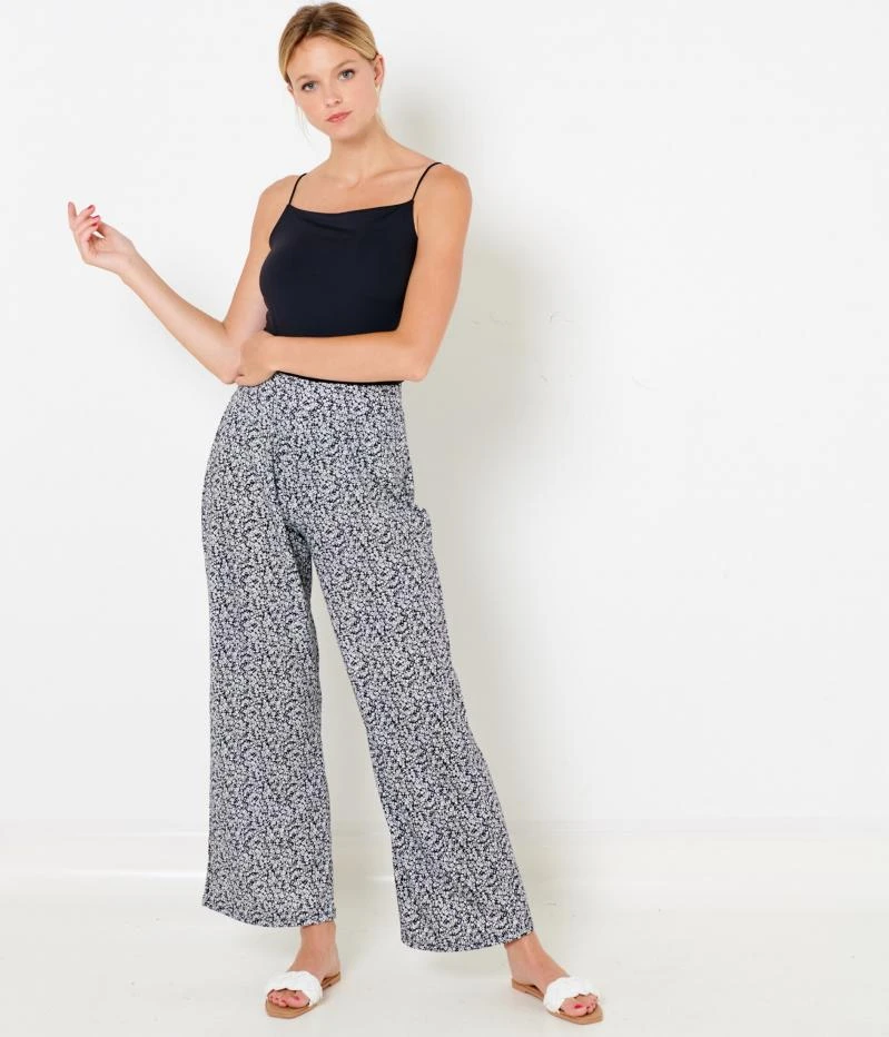 Pantalon Large Élastique Fleuri Femme Liberty Nb | Pantalons Camaieu Femme 7 Pantalon Large Élastique Fleuri Femme Liberty Nb | Pantalons Camaieu Femme – Image 5