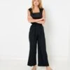Pantalon Large Lyocell Femme Noir | Pantalons Camaieu Femme
