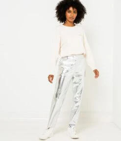 Pantalon Silver Femme Silver | Pantalons Camaieu Femme -Vêtements Femme Soldes pantalon silver femme silver pantalons camaieu femme 4