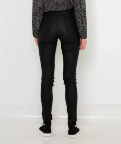 Pantalon Skinny Enduit Femme Noir | Pantalons Camaieu Femme -Vêtements Femme Soldes pantalon skinny enduit femme noir pantalons camaieu femme 3