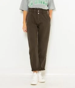 Pantalon Taille Haute Froncée Waterless Process Bungee Cord | Pantalons Camaieu Femme -Vêtements Femme Soldes pantalon taille haute froncc3a9e waterless process bungee cord pantalons camaieu femme 2