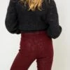 Pantalon Tregging Effet Python Femme Serpent Bordeaux | Pantalons Camaieu Femme -Vêtements Femme Soldes pantalon tregging effet python femme serpent bordeaux pantalons camaieu femme 1