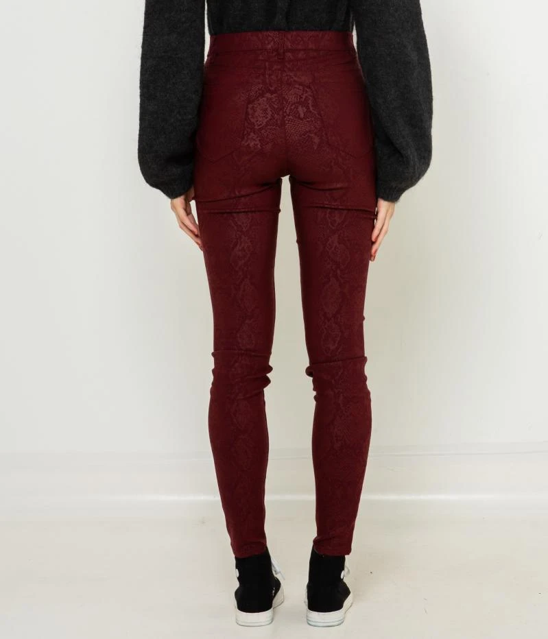 Pantalon Tregging Effet Python Femme Serpent Bordeaux | Pantalons Camaieu Femme 5 Pantalon Tregging Effet Python Femme Serpent Bordeaux | Pantalons Camaieu Femme – Image 3
