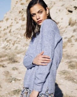 Pull Calvin Bleu | Pulls & Cardigans Grace & Mila Femme -Vêtements Femme Soldes pull calvin bleu pulls cardigans grace mila femme 3