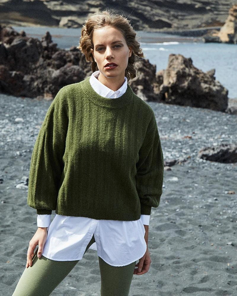 Pull Dahir Kaki | Pulls & Cardigans Grace & Mila Femme 3 Pull Dahir Kaki | Pulls & Cardigans Grace & Mila Femme