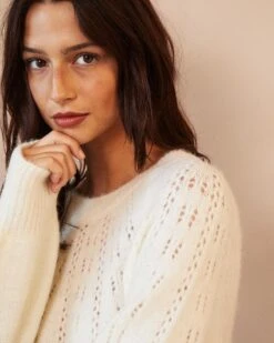 Pull Dahlia Ecru | Pulls & Cardigans Grace & Mila Femme -Vêtements Femme Soldes pull dahlia ecru pulls cardigans grace mila femme 3
