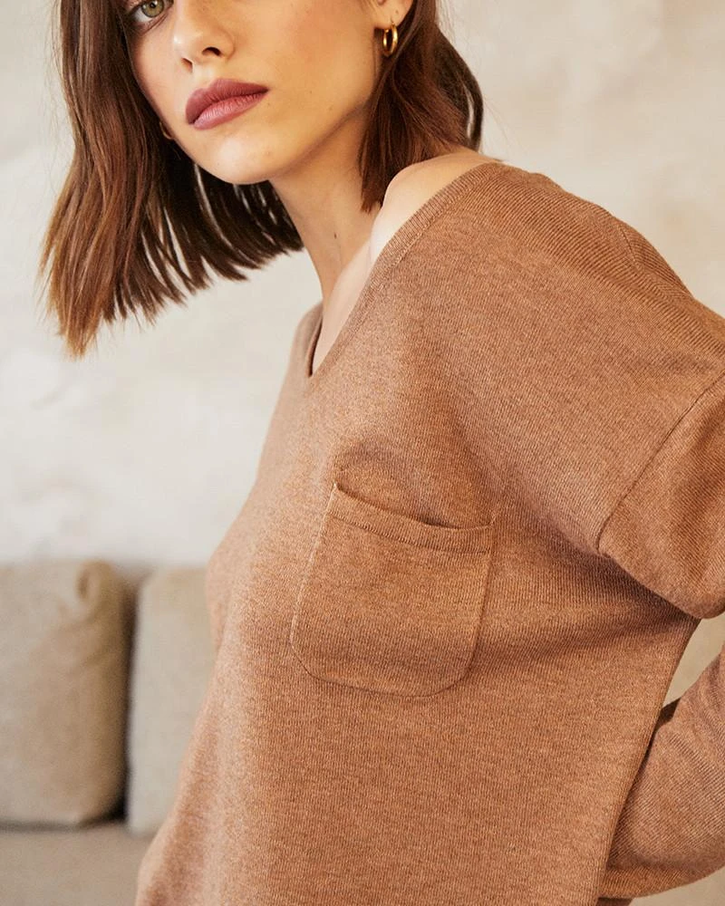 Pull Daily Taupe | Pulls & Cardigans Grace & Mila Femme 5 Pull Daily Taupe | Pulls & Cardigans Grace & Mila Femme – Image 3