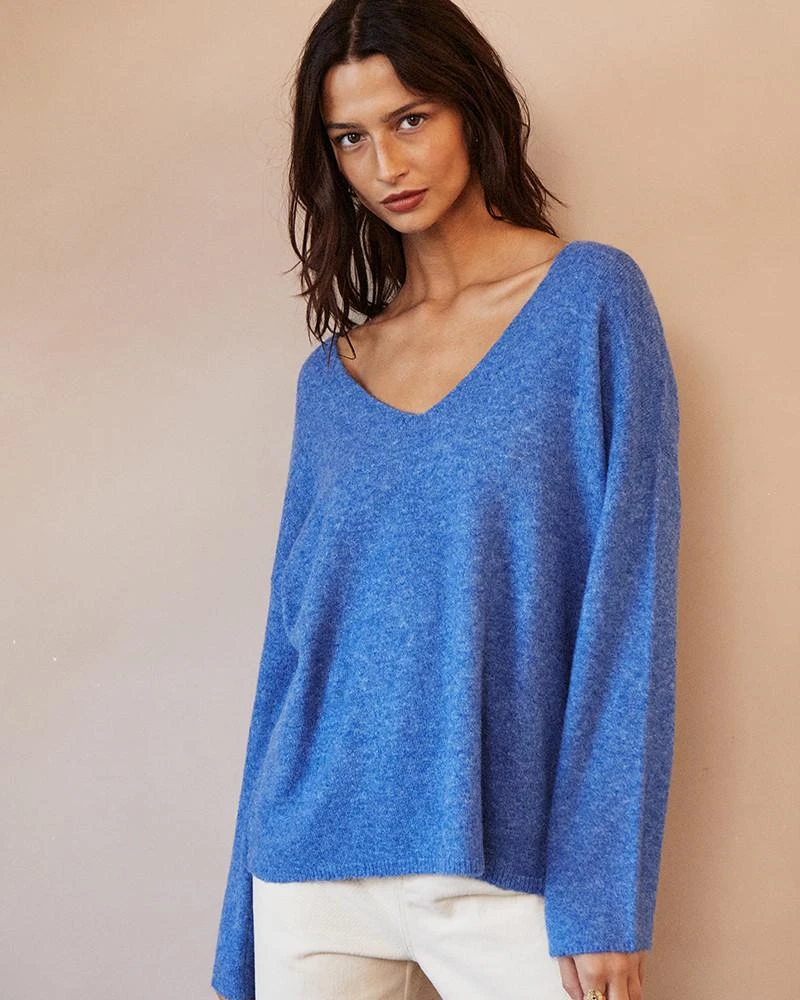 Pull Daisy Bleu | Pulls & Cardigans Grace & Mila Femme 3 Pull Daisy Bleu | Pulls & Cardigans Grace & Mila Femme