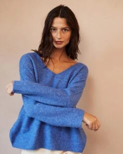 Pull Daisy Bleu | Pulls & Cardigans Grace & Mila Femme 8 Pull Daisy Bleu | Pulls & Cardigans Grace & Mila Femme -Vêtements Femme Soldes pull daisy bleu pulls cardigans grace mila femme 2