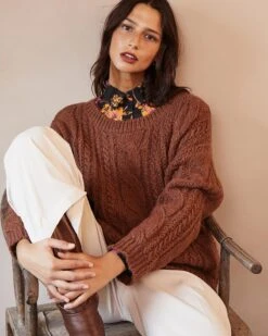 Pull Damael Chocolat | Pulls & Cardigans Grace & Mila Femme