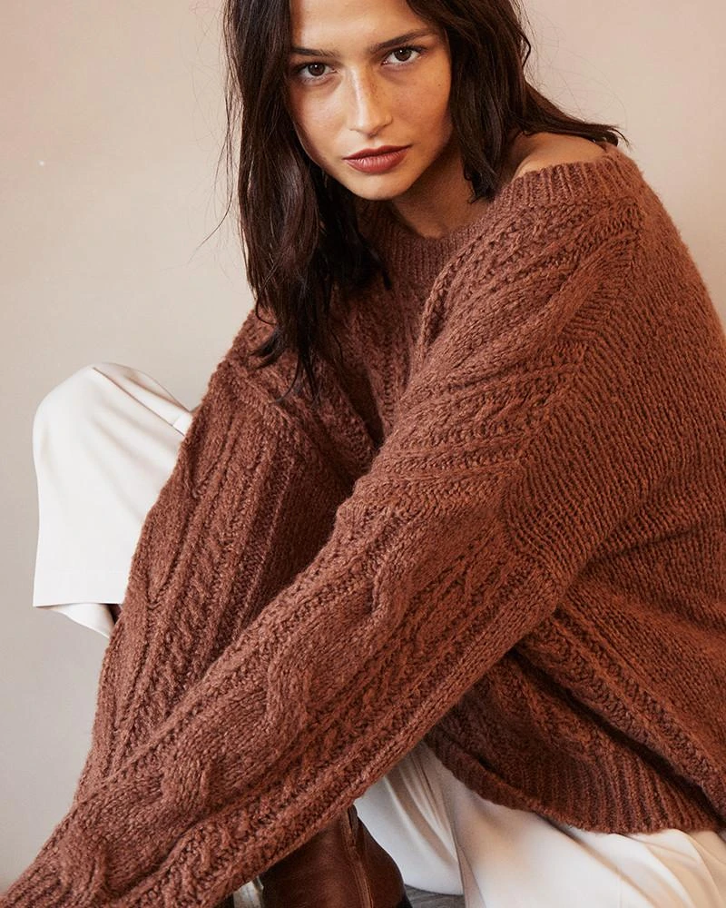 Pull Damael Chocolat | Pulls & Cardigans Grace & Mila Femme 4 Pull Damael Chocolat | Pulls & Cardigans Grace & Mila Femme – Image 2