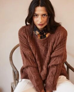 Pull Damael Chocolat | Pulls & Cardigans Grace & Mila Femme 10 Pull Damael Chocolat | Pulls & Cardigans Grace & Mila Femme -Vêtements Femme Soldes pull damael chocolat pulls cardigans grace mila femme 3