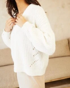 Pull Daman Ecru | Pulls & Cardigans Grace & Mila Femme -Vêtements Femme Soldes pull daman ecru pulls cardigans grace mila femme 3