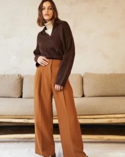 Pull Damier Chocolat | Pulls & Cardigans Grace & Mila Femme