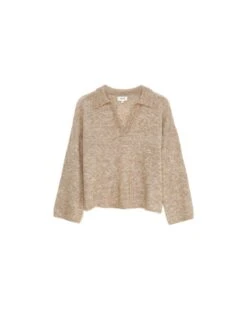 Pull Damier Taupe | Pulls & Cardigans Grace & Mila Femme -Vêtements Femme Soldes pull damier taupe pulls cardigans grace mila femme 5