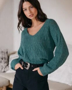 Pull Dumas Vert | Pulls & Cardigans Grace & Mila Femme -Vêtements Femme Soldes pull dumas vert pulls cardigans grace mila femme 2