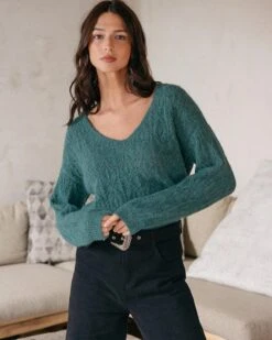 Pull Dumas Vert | Pulls & Cardigans Grace & Mila Femme -Vêtements Femme Soldes pull dumas vert pulls cardigans grace mila femme 4