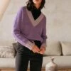 Pull Dylan Violet | Pulls & Cardigans Grace & Mila Femme -Vêtements Femme Soldes pull dylan violet pulls cardigans grace mila femme 1