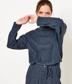 Pull Homewear Femme Blue Graphite | Homewear Camaieu Femme