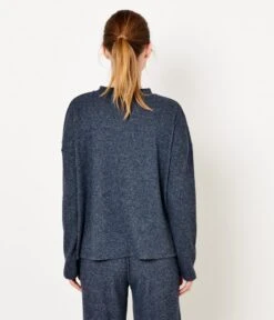 Pull Homewear Femme Blue Graphite | Homewear Camaieu Femme -Vêtements Femme Soldes pull homewear femme blue graphite homewear camaieu femme 3