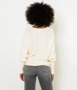 Pull Maille Ottoman Coton Bio Gardenia | Pull, Gilets Camaieu Femme -Vêtements Femme Soldes pull maille ottoman coton bio gardenia pull gilets camaieu femme 3