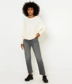 Pull Maille Ottoman Coton Bio Gardenia | Pull, Gilets Camaieu Femme -Vêtements Femme Soldes pull maille ottoman coton bio gardenia pull gilets camaieu femme 4