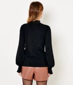 Pull Manches Ballon Femme Viscose Responsable Noir | Pull, Gilets Camaieu Femme -Vêtements Femme Soldes pull manches ballon femme viscose responsable noir pull gilets camaieu femme 3