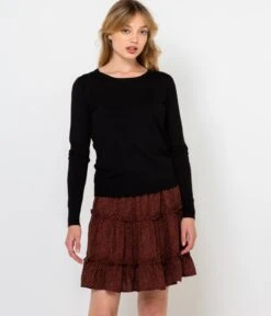 Pull Manches Ballons Femme Viscose Responsable Noir | Pull, Gilets Camaieu Femme -Vêtements Femme Soldes pull manches ballons femme viscose responsable noir pull gilets camaieu femme 2