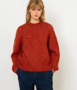 Pull Tricot Fantaisie Femme Tandoori Spice | Pull, Gilets Camaieu Femme -Vêtements Femme Soldes pull tricot fantaisie femme tandoori spice pull gilets camaieu femme 2