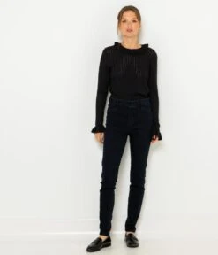 Pull Volants Femme Matières Recyclées Dark Navy | Pull, Gilets Camaieu Femme -Vêtements Femme Soldes pull volants femme matic3a8res recyclc3a9es dark navy pull gilets camaieu femme 4