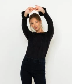 Pull Volants Femme Matières Recyclées Dark Navy | Pull, Gilets Camaieu Femme -Vêtements Femme Soldes pull volants femme matic3a8res recyclc3a9es dark navy pull gilets camaieu femme 5