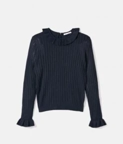 Pull Volants Femme Matières Recyclées Dark Navy | Pull, Gilets Camaieu Femme -Vêtements Femme Soldes pull volants femme matic3a8res recyclc3a9es dark navy pull gilets camaieu femme 6