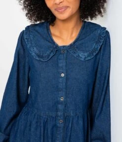 Robe Boutonnée En Denim Brut | Robes, Combinaisons Camaieu Femme -Vêtements Femme Soldes robe boutonnc3a9e en denim brut robes combinaisons camaieu femme 6