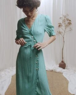 Robe Carmen Vert | Robes Grace & Mila Femme 7 Robe Carmen Vert | Robes Grace & Mila Femme -Vêtements Femme Soldes robe carmen vert robes grace mila femme 2