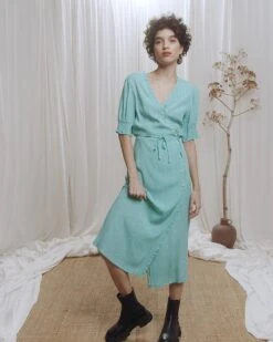 Robe Carmen Vert | Robes Grace & Mila Femme 8 Robe Carmen Vert | Robes Grace & Mila Femme -Vêtements Femme Soldes robe carmen vert robes grace mila femme 3