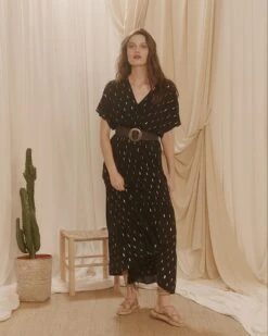 Robe Celestine Noir | Robes Grace & Mila Femme -Vêtements Femme Soldes robe celestine noir robes grace mila femme 2