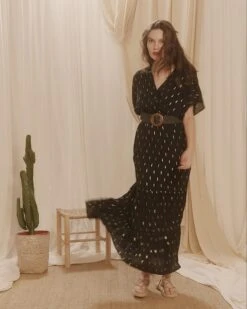 Robe Celestine Noir | Robes Grace & Mila Femme -Vêtements Femme Soldes robe celestine noir robes grace mila femme 3