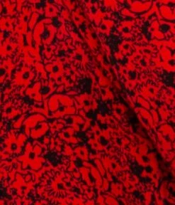 Robe Chemise Florale Fleurs Graphique Fond Rouge | Robes, Combinaisons Camaieu Femme -Vêtements Femme Soldes robe chemise florale fleurs graphique fond rouge robes combinaisons camaieu femme 5