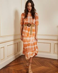 Robe Clay Peche | Robes Grace & Mila Femme -Vêtements Femme Soldes robe clay peche robes grace mila femme 2