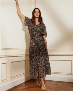 Robe Clemence Noir | Robes Grace & Mila Femme -Vêtements Femme Soldes robe clemence noir robes grace mila femme 3