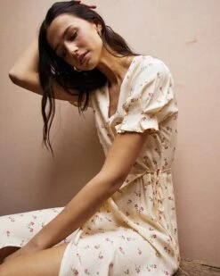 Robe Clementine Beige | Robes Grace & Mila Femme -Vêtements Femme Soldes robe clementine beige robes grace mila femme 2