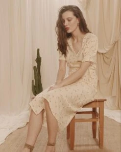 Robe Clementine Beige | Robes Grace & Mila Femme -Vêtements Femme Soldes robe clementine beige robes grace mila femme 3