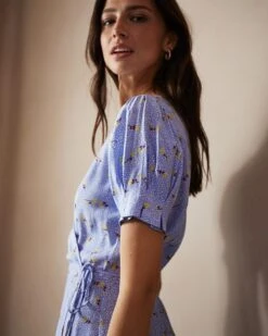 Robe Clementine Bleu | Robes Grace & Mila Femme -Vêtements Femme Soldes robe clementine bleu robes grace mila femme 5