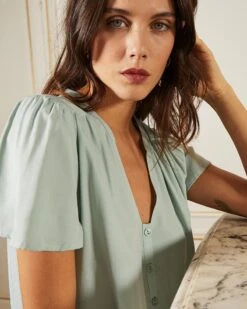 Robe Confiante Vert | Robes Grace & Mila Femme -Vêtements Femme Soldes robe confiante vert robes grace mila femme 2